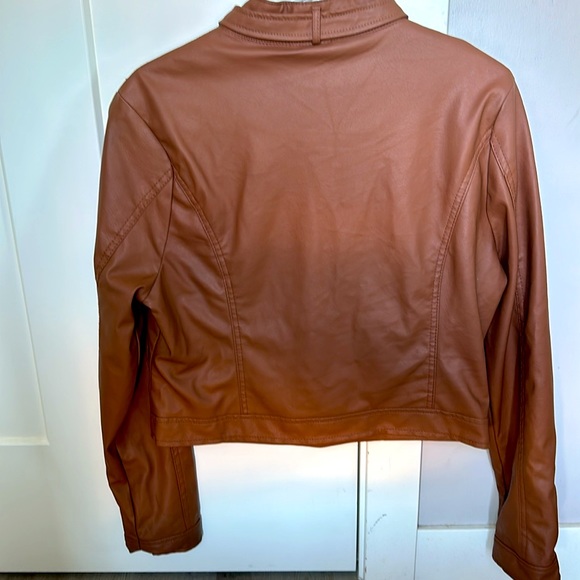 Rue21 size xl tan faux leather jacket - Picture 2 of 2